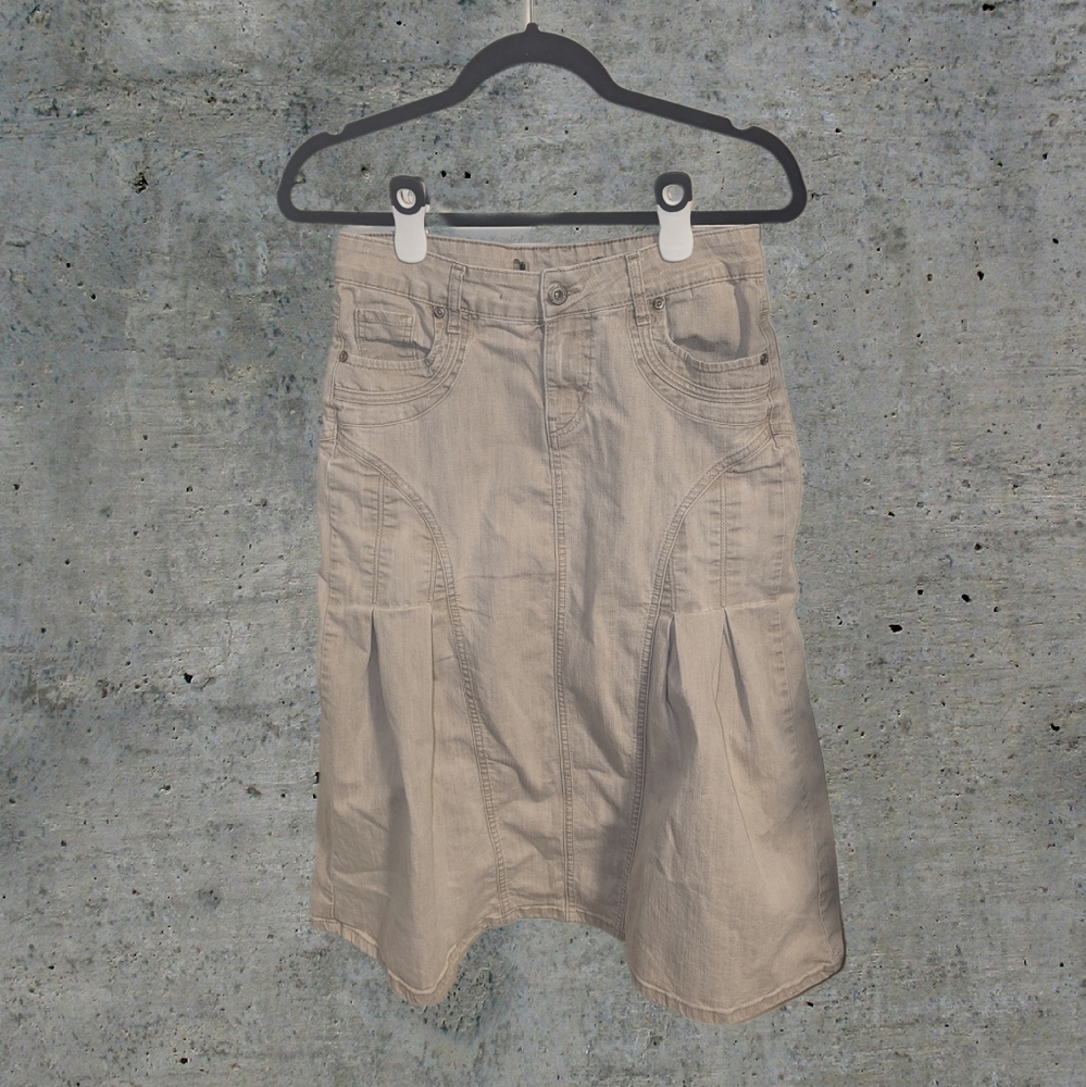 Tan Midi Skirt